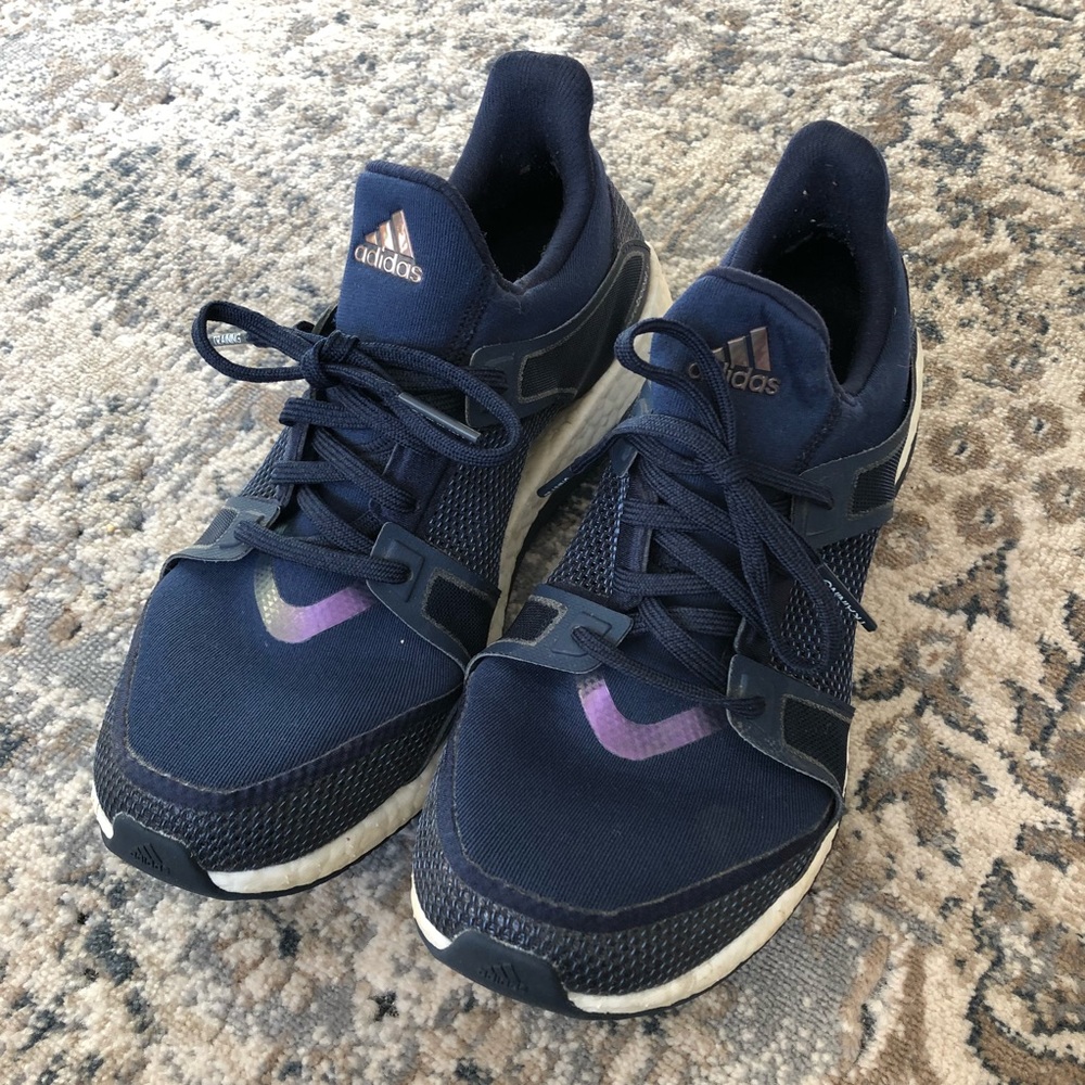Navy Adidas Pure Boosts X *EUC*